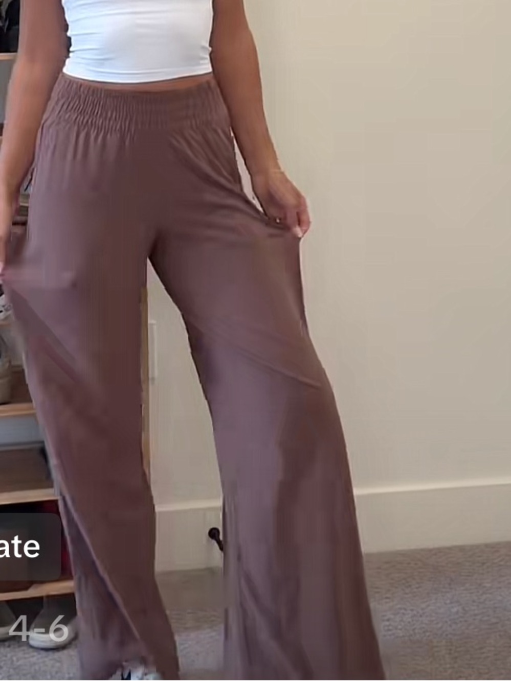 NWT Vuori Villa Wide Leg High Rise Pants 28.5” Java Sz S VW
